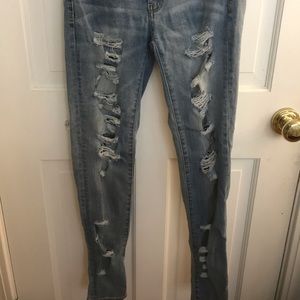American Eagle ripped skinny jeans